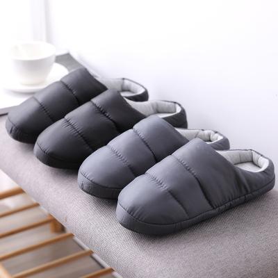 China Custom Sweat-absorbent Down Cloth Slipper Waterproof Soft Comfort Plus Size 44 Slippers For Men for sale