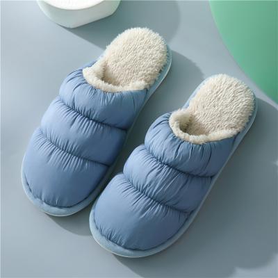 China New Design Sweat-absorbent Keep Warm Men's Waterproof Comfort Slipper Bottom Soft Fabric Foam Bottom Slippers For Men for sale