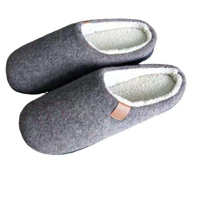 China 2021 Autumn And Winter New Flat-heel Cotton Lightweight Stitching Shoes Warm Memory Foam Large Size Home Slippers for sale