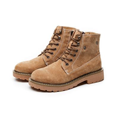 China Thermal Fashion Pigskin Couples Autumn Winter Casual Shoes Classic Ankle Boots For Women for sale