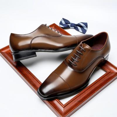 China New Fashion Cow Leather Gentleman Unique Durable Rubber Casual Men's Business Breathable Stylish Shoes for sale