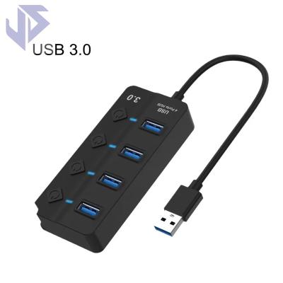 China USB 3.0 Desktop HUB 3.0 External USB Splitter 4 Left Hub 4 Left With LED Indicator For PC Laptop Mac Notebook Desktop for sale