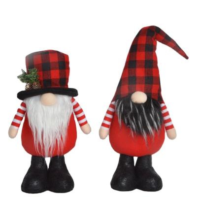 China Red and Black Stuffed Gnome Home Decor 2022 New Partycool Christmas Christamas Home Decoration Plush Gift Standing Ornaments Red and Black for sale