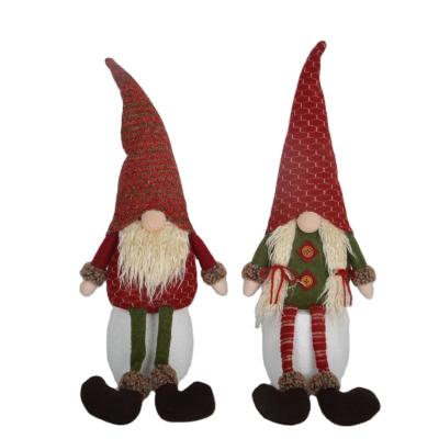 China POLYESTER Christmas Sitting Gnome with Legs Mr. and Mrs. Gnome Santa Claus Doll for sale