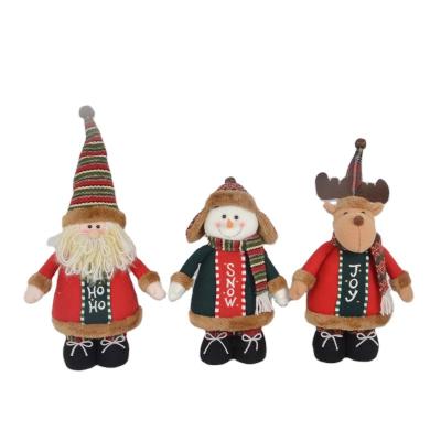 China 2021 New Arrivals Polyester Santa Claus Snowman Reindeer Plush Stuffed Toy For Christmas for sale