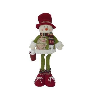 China 2020 Polyester Christmas Decoration Plush Snowman Standing Navidad Doll for sale