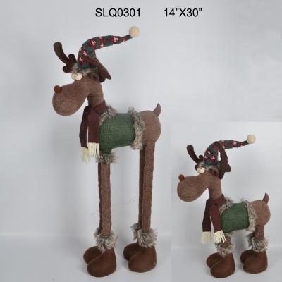 China 2020 New Arrivals Christmas Decoration New Arrivals Moose Toy Animals Stretchy Stuffed Plush Reindeer Custom Elks for sale