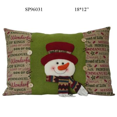 China Polyester Christmas Snowman Cushion Pillow Covers Decorative Wholesale Suppliers for sale