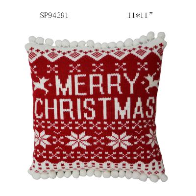 China Wholesale Customized Christamas Decoration Merry Christmas Knitted Cushion Case Covers Decorative Pillow for sale