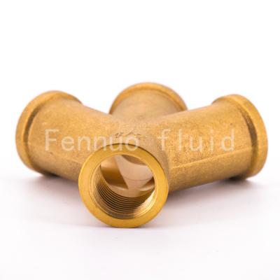 China Pipe Thread Connecting Best Seller Forged Brass 4 Way Thread Fittings Plumbing Threaded Pipe Fittings Half Inch 1/2 for sale