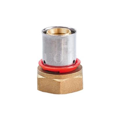 China Pex Best Quality Manufacture Brass Press Fitting Female Coupler For pex pipe 16mm Europe standard for sale