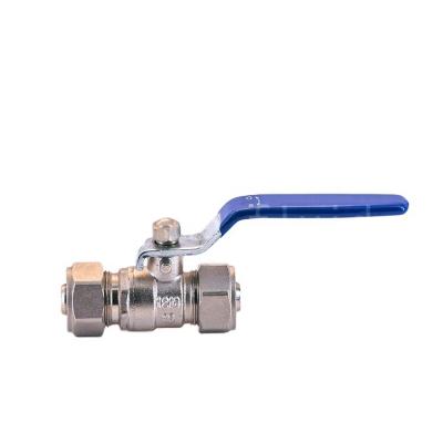 China YUHUAN CHINA 1216 GENERAL UNION EQUAL PEX BRASS GAS HEAVY DUTY PLUMBING BALL VALVE LONG HANDLE for sale