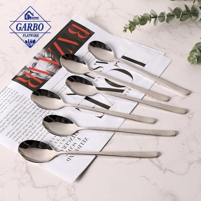 China Sustainable Daily Use Food Grade 304ss Dinner Spoon Durable Mirror Polishing Round Shape Stainless Steel Dinner Spoon Set For Restaurant for sale