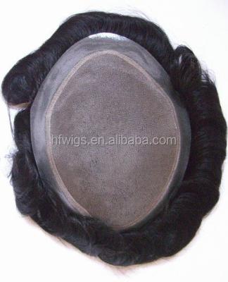 China As Demand 100% Indian Hair Thin Skin Invisible Hairpiece For Men In Stock for sale