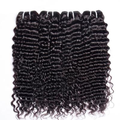 China Deep Wave Deep Wave Brazilian Virgin Hair Extensions Weave 3 Bundles 300g 8A for sale