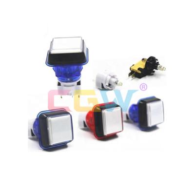 China Zero Delay CGW Arcade Game Machine Push Button, Square Game Machine Switch Spare Parts for sale