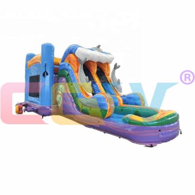 China Durable CGW Bouncy Jumper Bouncy Castle Inflatable Bouncer Commercial Bounce House For Kid Party Combo With Water Slide Moonwalk for sale