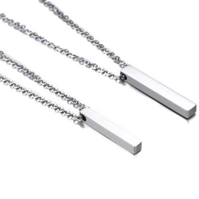 China Three Dimensional Fashion Stainless Steel Couples Gift Shiny Polished Single Pendant Necklace for sale