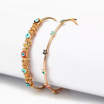 China Never Fade Open Bracelet Blue Eye Bracelet Pulsera Amazon Evil Demon Bracelet Jewelry Female American Simple Bracelets Eyes Online for sale