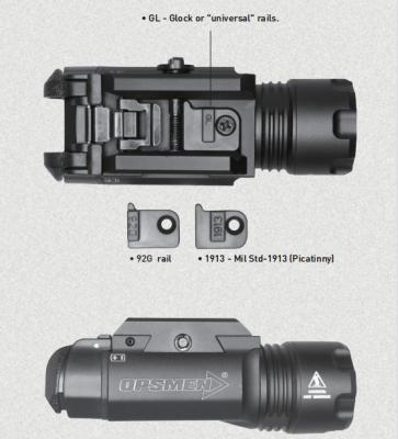 China Ultra-High-Output Pistollight 600-Lumen Fast Emergency Opsmen 402 for sale