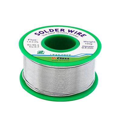 China Excellent Performance Solder Wire 0.5mm-2.0mm Flux-Core Solder 100g Sn99.3CU0.7 Rosin Solder Can Solder Lead Free Solder Wire With Green Spool for sale