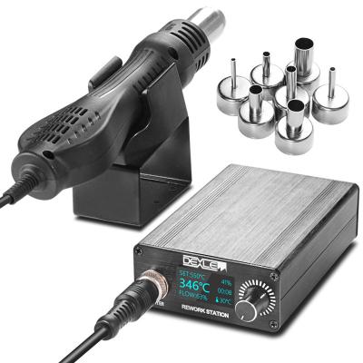 China 700W STM32 Hot Air Soldering Station T12 Desoldering Station OLED SMD Rework Station For T12 Tools Mobile Repair Series for sale