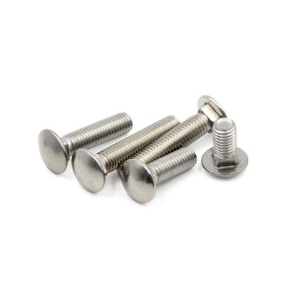 China Stainless Steel 316 Stainless Steel Flat Head Square Square DIN 603 Short Mushroom Head Carriage Bolts for sale