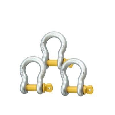 China General Industry Quenched & Tempered US Type G-209 Drop Forged Bow Shackle With Alloy Pins for sale