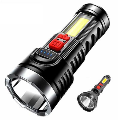 China USB Rechargeable Portable Outdoor Lighting Camping Hiking Adventure Flashlight Led Flashlight Ultra Bright Torch for sale