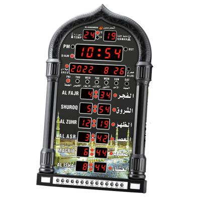 China ZXX Calendars Prayer Azan Clock Wall Clock 110V/220V LED Indicated Home Ministry Mosque Digital Azan Decorative Clock for sale