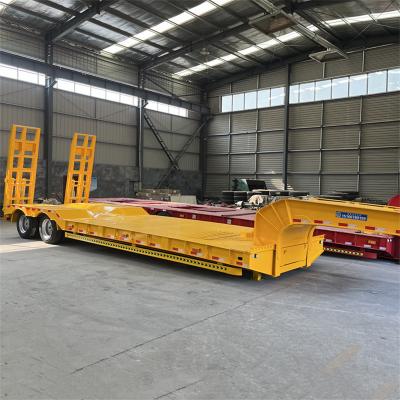 China Truck Trailer Large equipment transportation semi trailer, low bed semi trailer, high-strength steel low flat semi trailer, 13 meters for sale