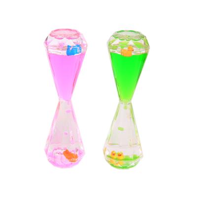 China Liquid Color Toy Sensory Liquid Timer Acrylic Decoration Bubble Timer for sale