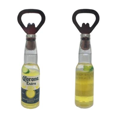 China Viable Beer Bottle Opener Custom Liquid Filled Fridge Magnet Customized Logo for sale