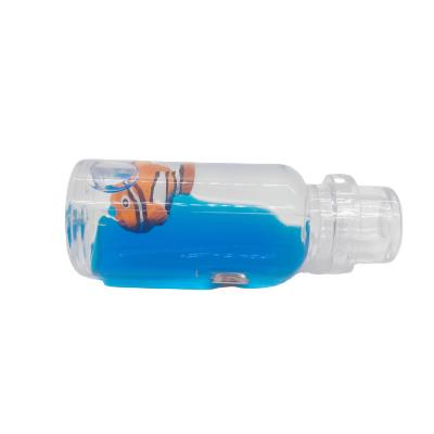 China Wine Bottle Shape Acrylic Bottle Blue Liquid Small Size Plastic Fridge Magnet for sale