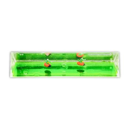 China Plastic Custom Liquid Water Triangular Scale Ruler Green Oil With 3D Rover for sale