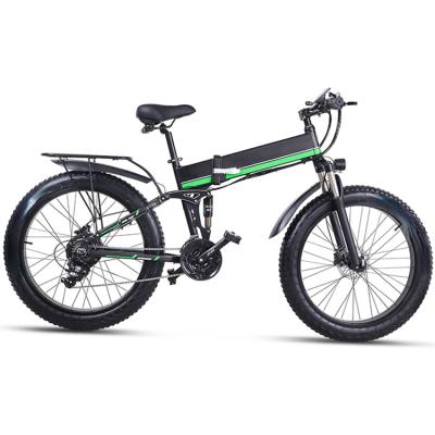 China Aluminum Alloy Ebike Eu Warehouse 27.5 Inch 500W 48V 21Speeds Fat Tire Electric Mountain Bike for sale