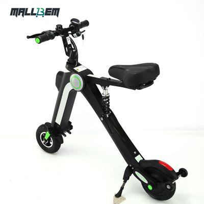 China Magnesium Alloy Fat Bike Lightweight Helper Folding Electric Scooter With Seat 2021 New Design Model for sale