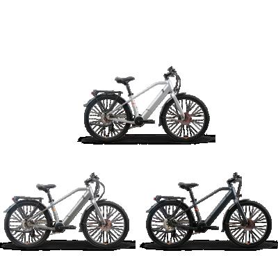 China Aluminum alloy 36v lithium battery 28 inch fat tire belt drive city bike urban electric bicycle for sale