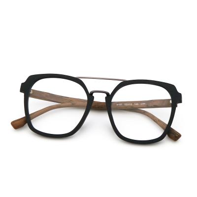 Κίνα Νέοι μοντέρνοι γυαλιά ξύλου Unisex Full Rim Acetate Frame MR 6107 προς πώληση