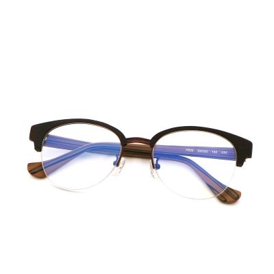 China Handmade Retro Wood Grain Acetate Optical Glasses Frame MR H002 for sale