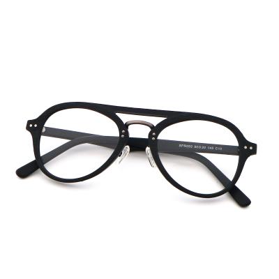 China Retro And Art Wood Copy Acetate Optical Glasses Frame MR 093 for sale