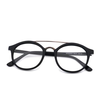 China Artisanal Enduro Wood Grain Acetate Optical Glasses Frame MR 098 for sale