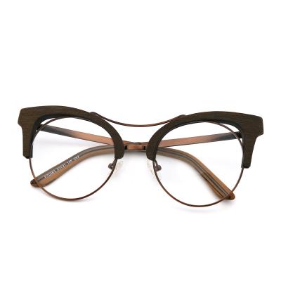 China Handmade Imitation Wood Acetate Optical Glasses Frame MR 0363 for sale