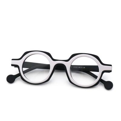 China Black Brown Blue Acetate Glasses Optical Frames MR 98061 for sale