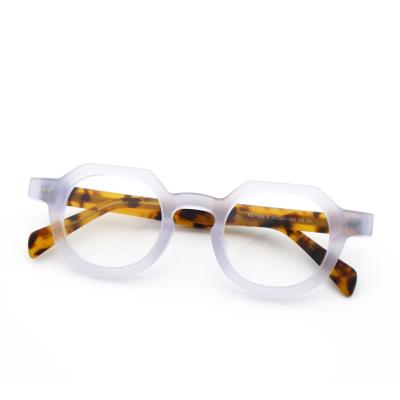 China Stylish Temple Adjustable Acetate Optical Glasses Frame MR 98618 for sale