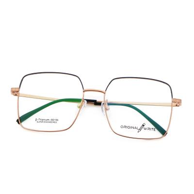 China Diseñador de gafas Cuadrado Ultraligero B de titanio Marco 66195 en venta