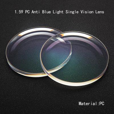 China 1.59 PC Lenses Blue Block Polycarbonate Lens For Block Blue Ray for sale