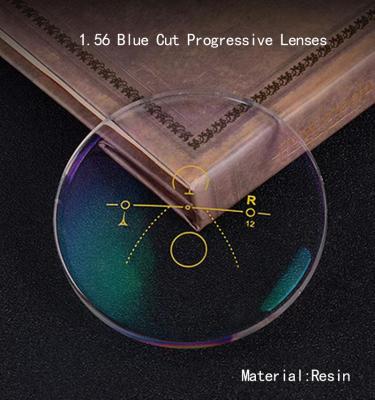 China Quality Lenses 1.56 Progressive Blue Cut Lens For Block Blue Ray for sale