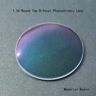 China Quality  Lenses 1.56 HMC Round Top Bifocal Lens Photochromic for sale