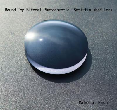 China Round Top Bifocal Lens Semi-finished UC/HC/HMC Photochromic Lens for sale